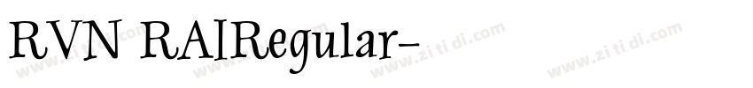 RVN RAIRegular字体转换